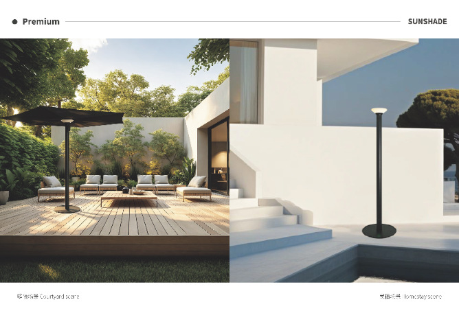 olar Powered LED Outdoor Patio Umbrella